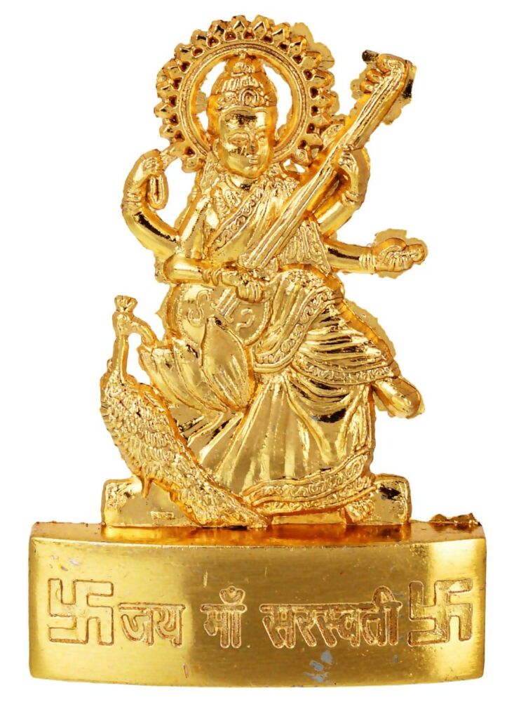 Buy Kesar Zems Zinc Plated Goddess Saraswati Idol