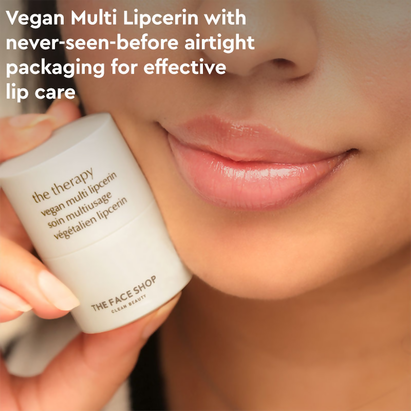 The Face Shop The Therapy Lipcerin, 12HR Moisture Lip Mask, Balm & Scrub