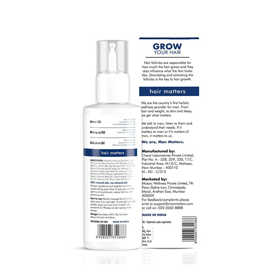 Man Matters Hair Growth Oil With Bhringraj Oil, Onion Oil, Amla Oil, Shikakai Oil & Brahmi Oil