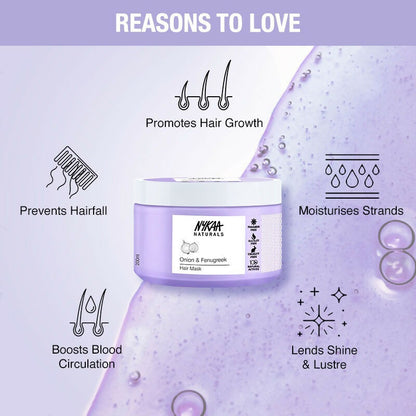Nykaa Naturals Anti-Hair Fall Sulphate-Free Hair Mask With Onion & Fenugreek - Drmedicart