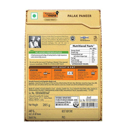 Kitchens of India Palak Paneer