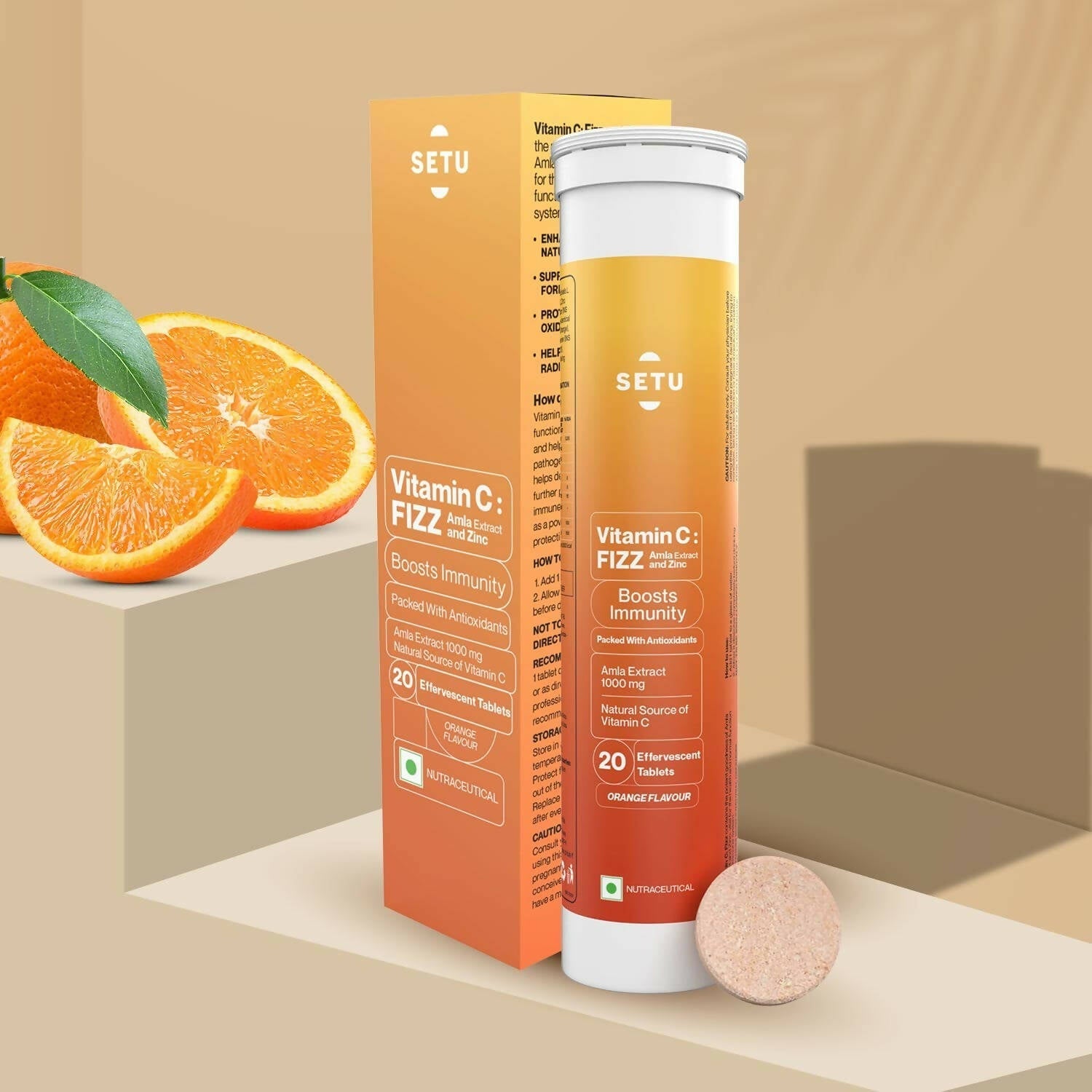 Setu Vitamin C: Fizz - 15 Effervescent Tablets