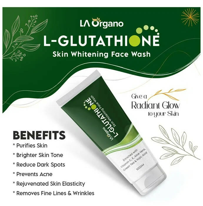 LA Organo L-Glutathione Skin Whitening Face Wash - DrMediCart