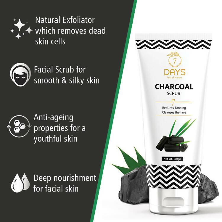 7 Days Activated Charcoal Face Scrub