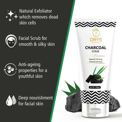 7 Days Activated Charcoal Face Scrub