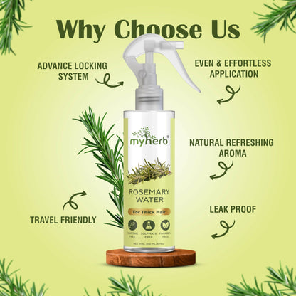 Myherb Rosemary Water Hair Spray For Regrowth, Helps Reduce Hairfall, Strengthens Hair
