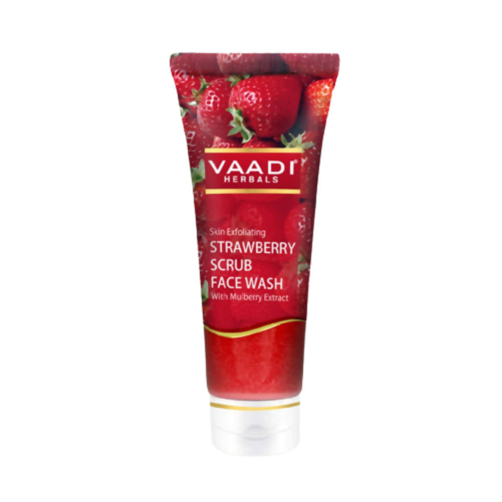 Vaadi Herbals Skin Exfoliating Strawberry Scrub Face Wash With Mulberry 60ml
