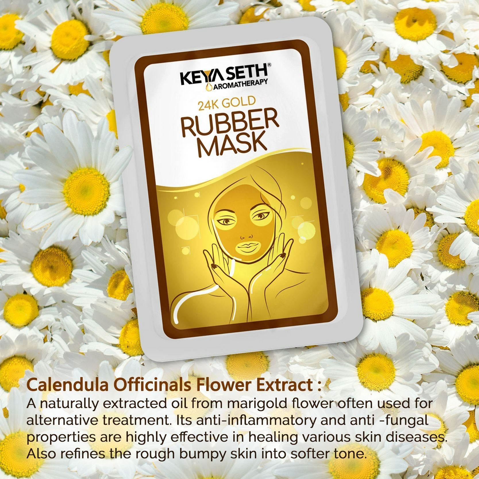Keya Seth Aromatherapy 24k Gold Rubber Facial Mask