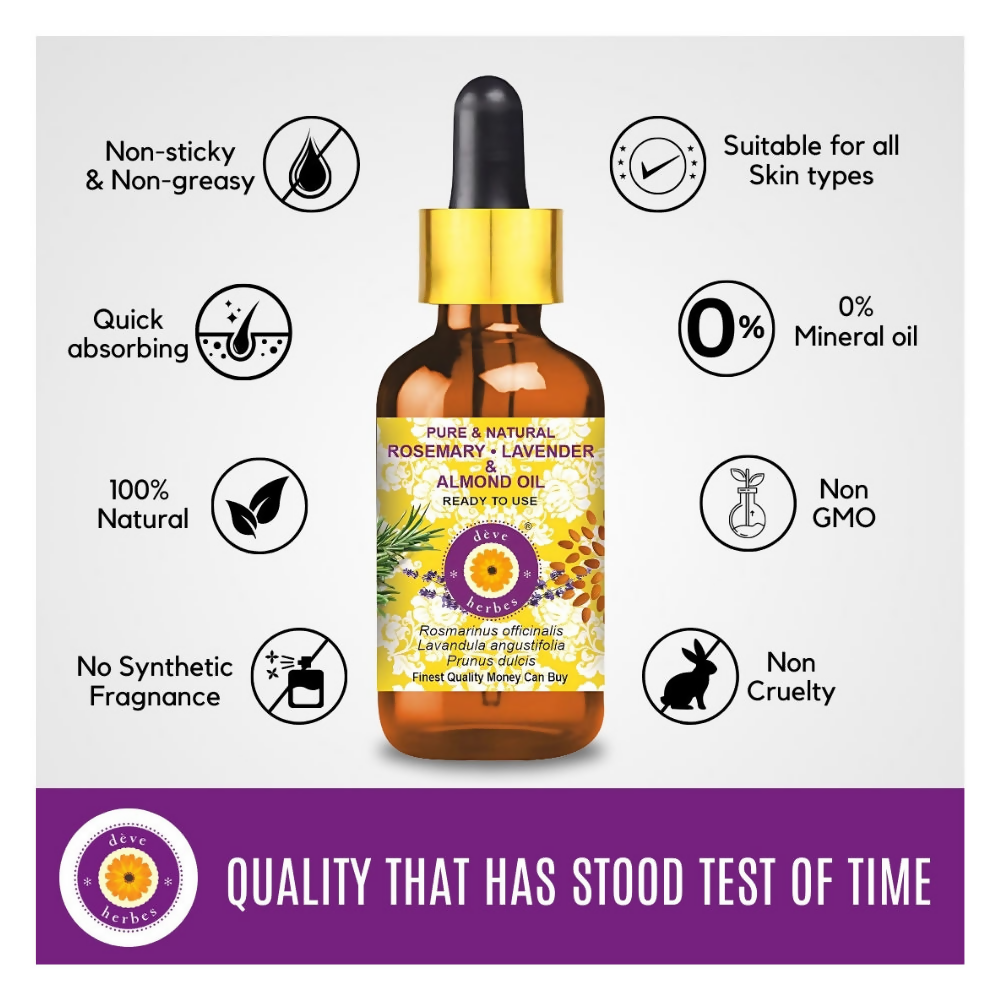 Deve Herbes Pure And Natural Rosemary Lavender & Almond Oil