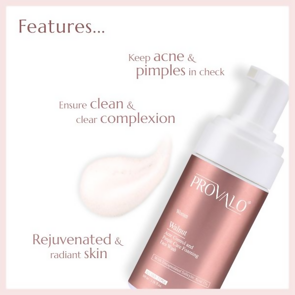 Provalo Walnut Acne Control And Pimple Care Foaming Face Wash For Women