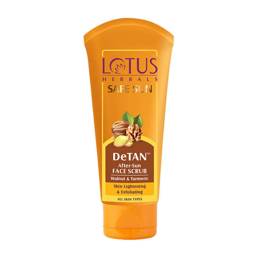 Buy Lotus Herbals Safe Sun Detan After-Sun Face Scrub from DrMediCart, Ship from India to USA