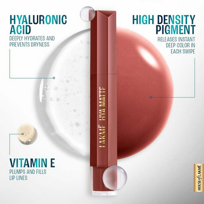 Lakme 9to5 Hya Matte Liquid Lipstick + Hyaluronic Acid - Boss Lady Brick