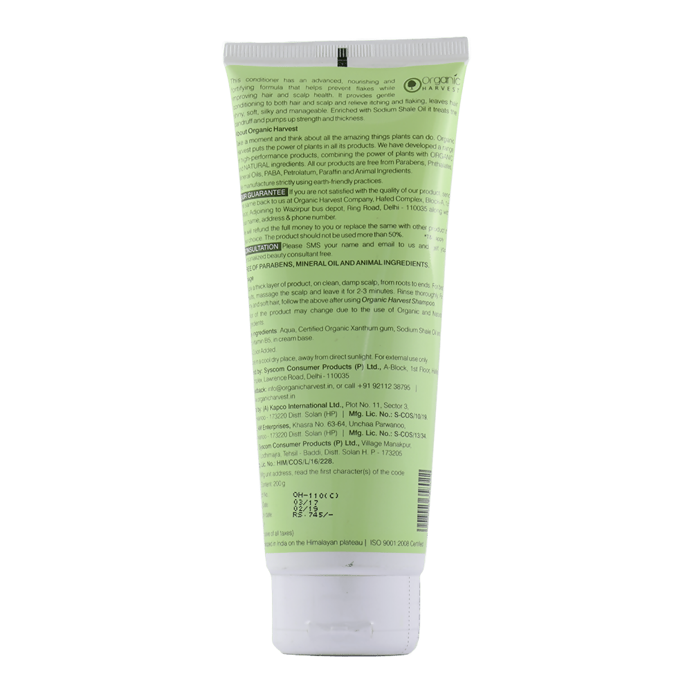Organic Harvest Conditioner for Dandruff free Hair - Sodium Shale Oil