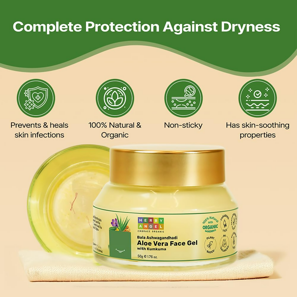 Herby Angel Aloe Vera Gel with Saffron For Babies & Kids