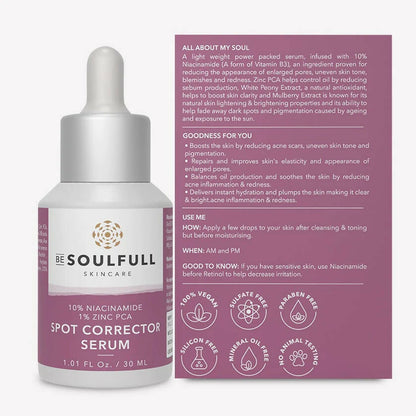 Be Soulfull 10% Niacinamide Spot Corrector Serum