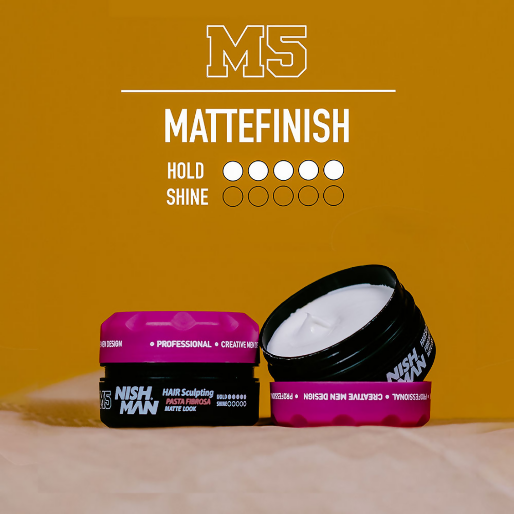 NishMan M5 Fibre Hair Sculpting Matte Look Wax