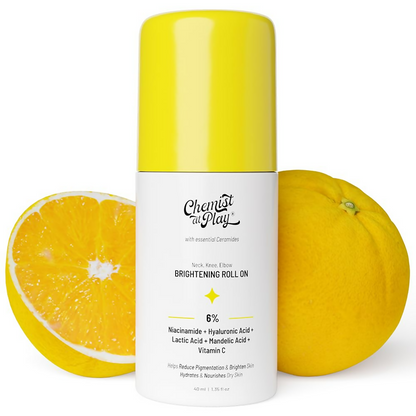 Chemist at Play Vitamin C Neck Knee Elbow Brightening Roll On for Men & Women