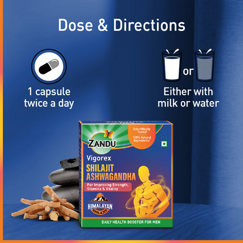 Zandu Vigorex SJ Ashwagandha Capsules