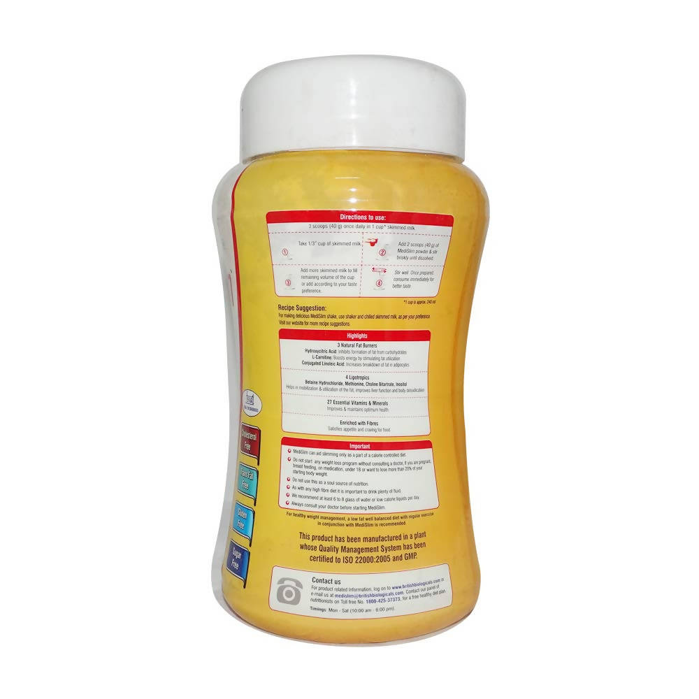 British Biologicals Medislim Powder Vanilla Flavour