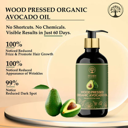 Buy Ivory Natural Wood Pressed Organic Avocado Oil Premium & Extra Virgin from DrMediCart, Ship from India to USA
