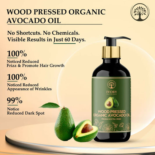 Buy Ivory Natural Wood Pressed Organic Avocado Oil Premium & Extra Virgin from DrMediCart, Ship from India to USA