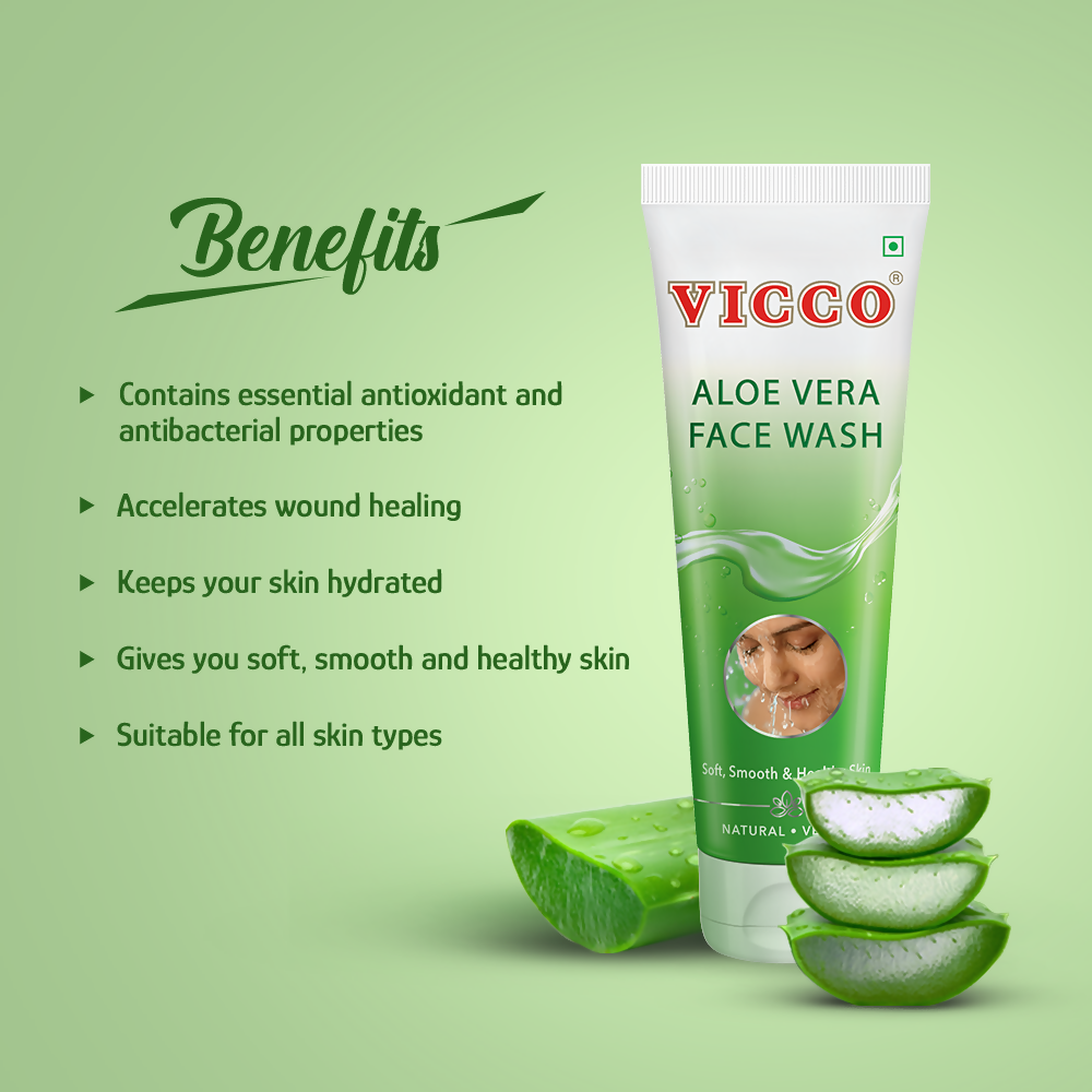 Vicco Aloe Vera Face Wash - Drmedicart