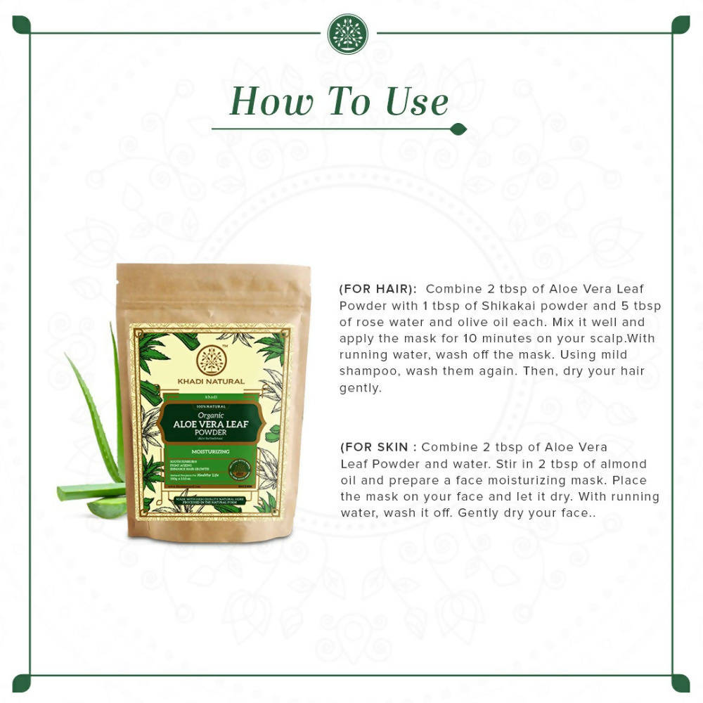 Khadi Natural Organic Aloe Vera Leaf Powder