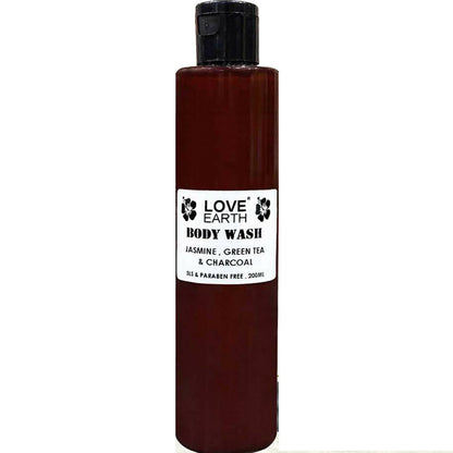 Love Earth Body Wash Jasmine, Green Tea & Charcoal