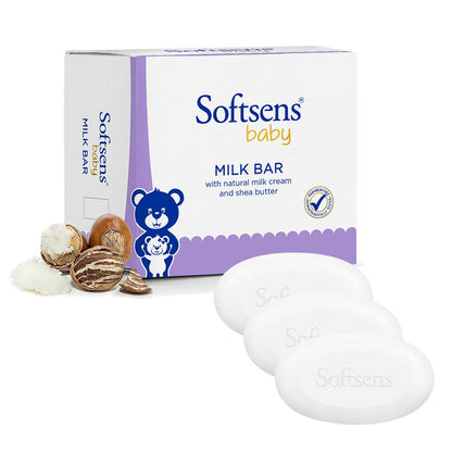 Softsens Baby Milk Bar Soap with Natural Milk Cream & Shea Butter