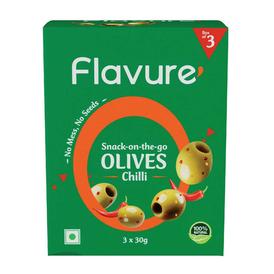 Buy Flavure Snack-On-The-Go Olives Chilli from DrMediCart, Ship from India to USA