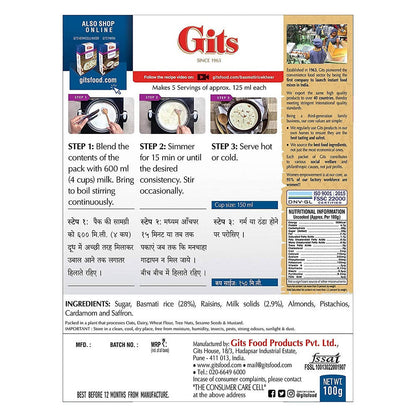 Gits Basamti Rice Kheer Dessert Mix