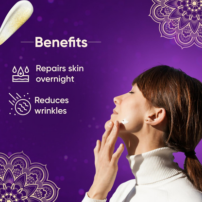 Rania Night Cream with Vitamin C, 24K Gold, Niacinamide