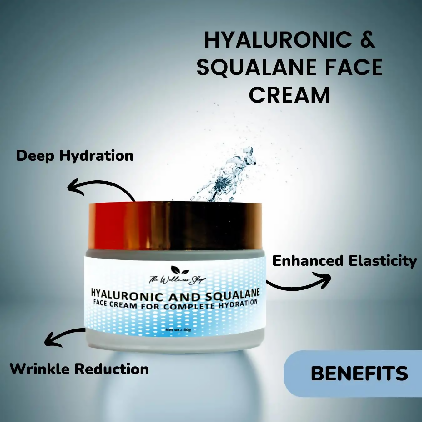 The Wellness Shop Hyaluronic And Squalane Face Cream - Drmedicart