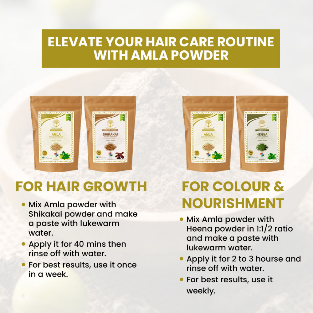 Wild Organic Amla Powder Natural Hair Growth