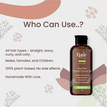 Ktein Natural 100% Plant Based Fermented Flaxseed Gel