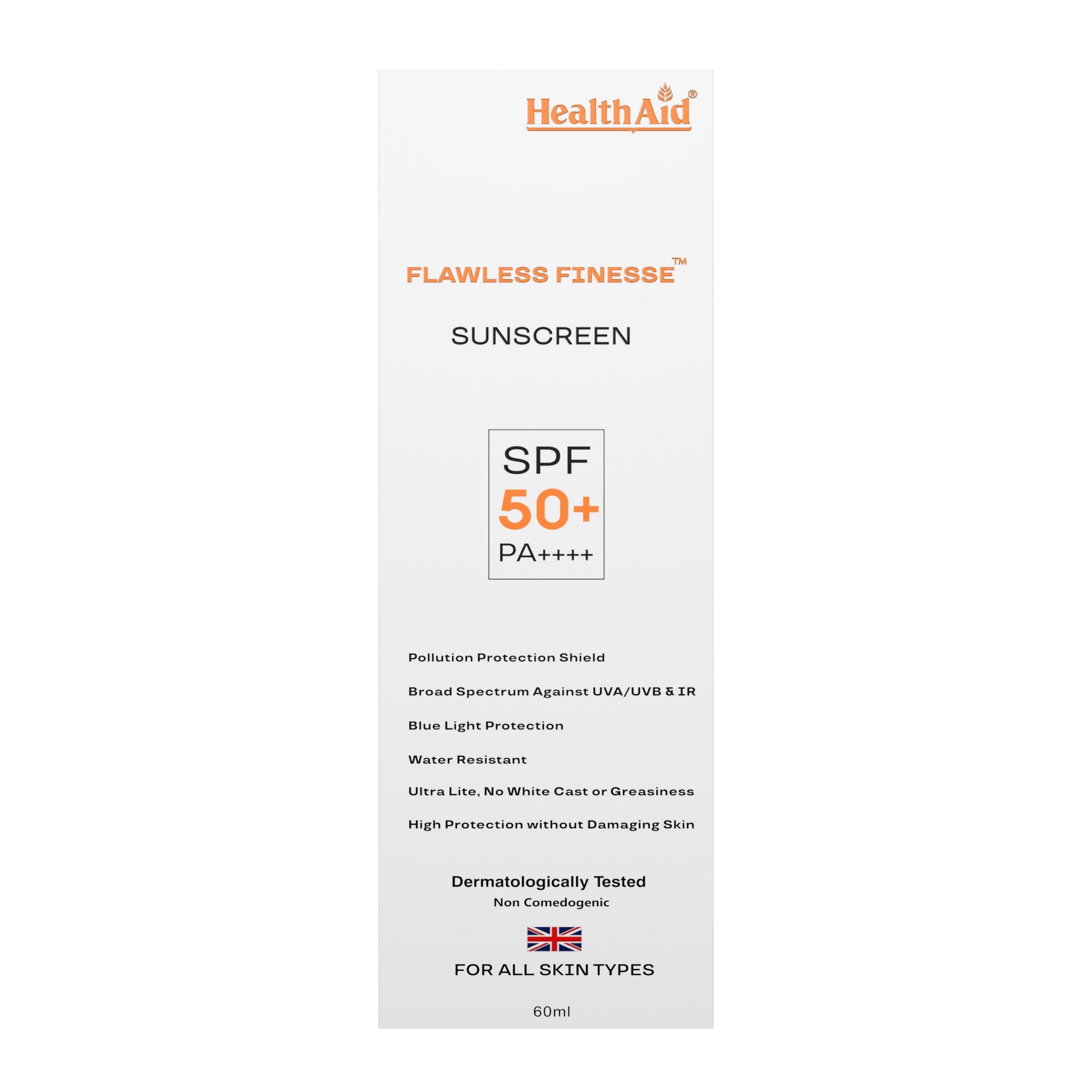 Flawless Finesse By HealthAid Sunscreen SPF 50+