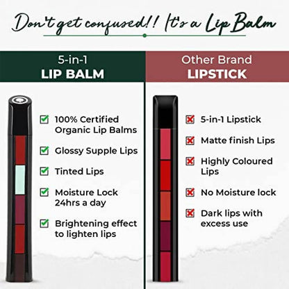Organic Harvest Organic Lip Balm 5 in 1