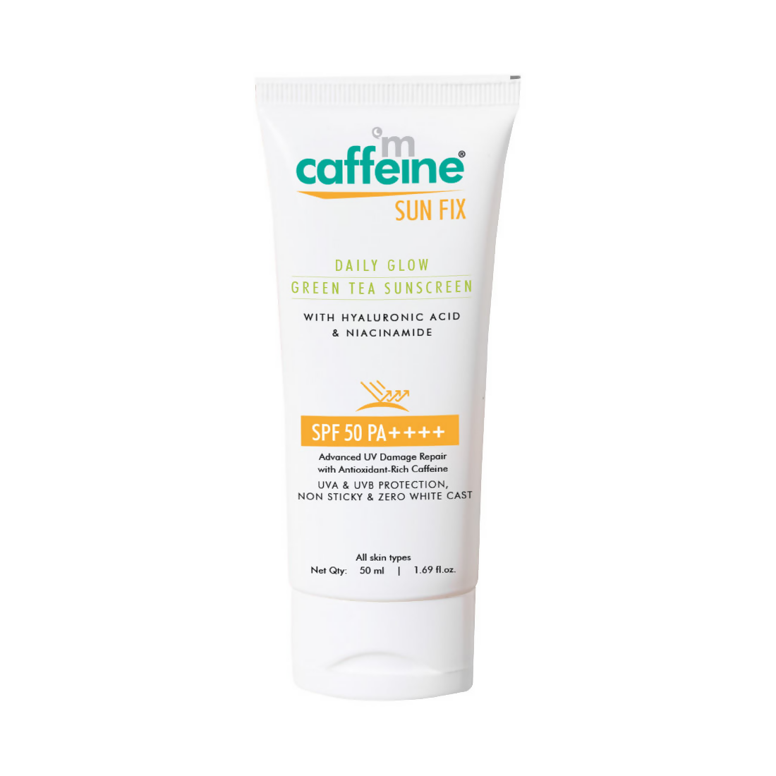 mCaffeine Daily Glow Sunscreen SPF50 PA++++ With Niacinamide & Green Tea