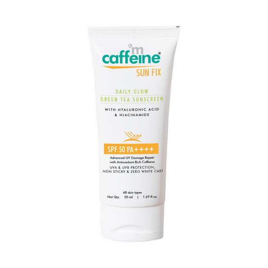 mCaffeine Daily Glow Sunscreen SPF50 PA++++ With Niacinamide & Green Tea