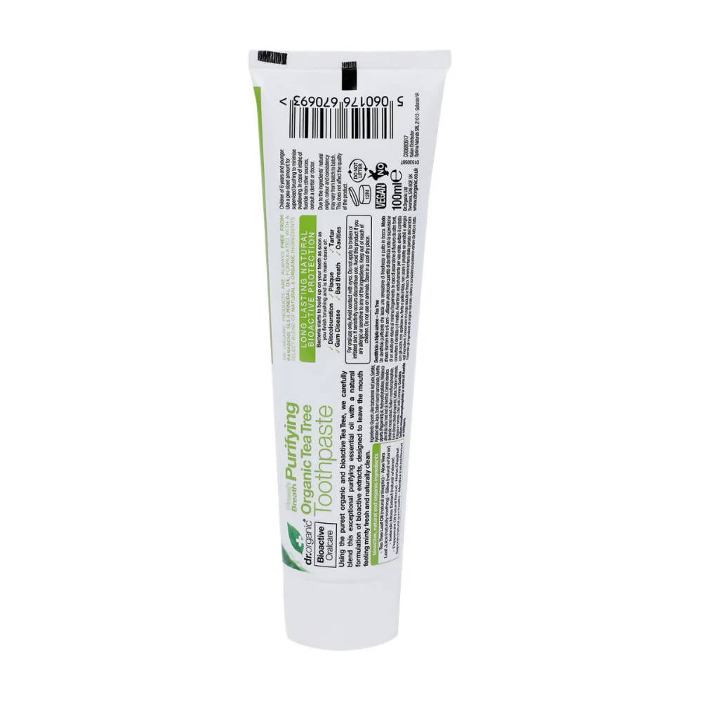 Dr.Organic Tea Tree Purifying Toothpaste - DrMediCart