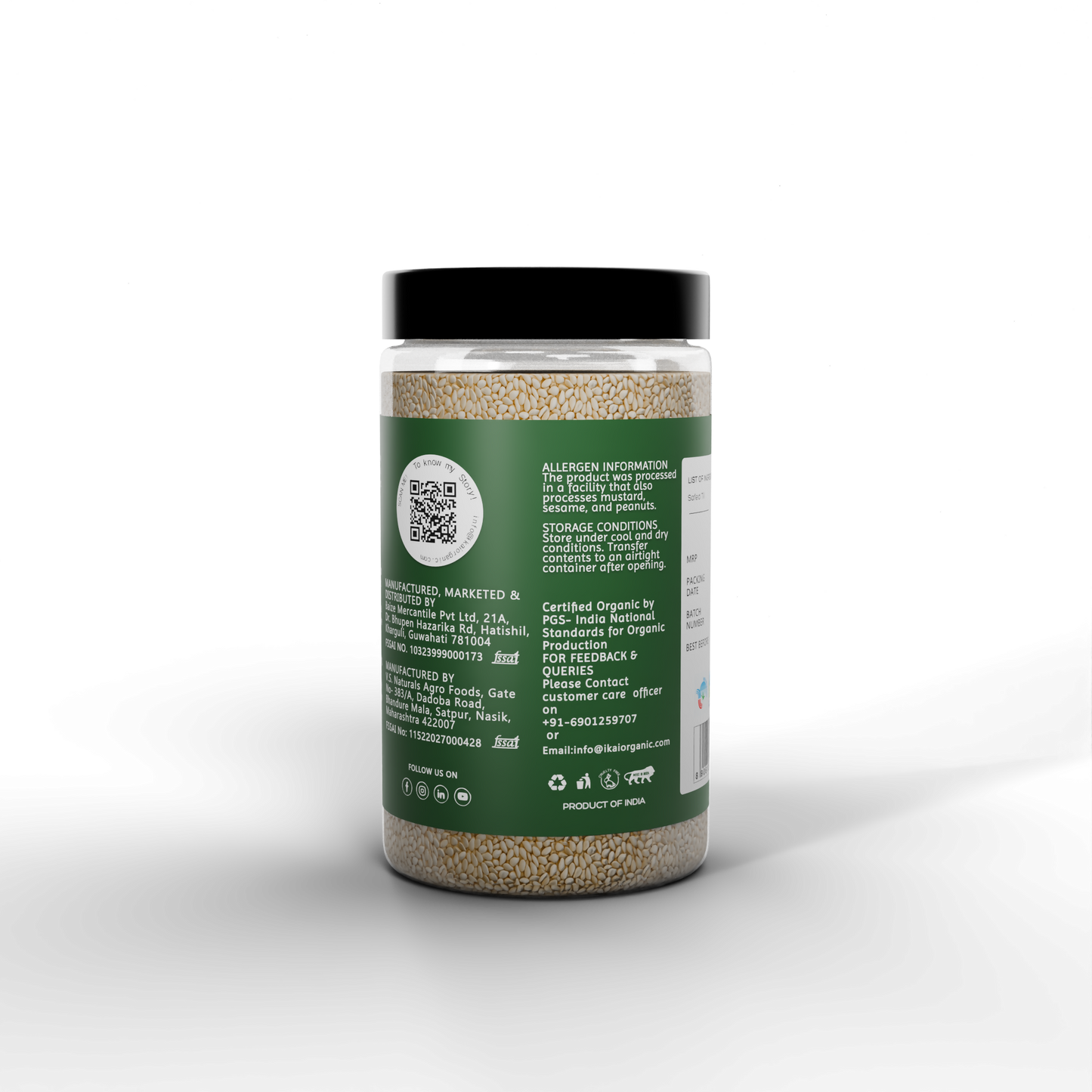 IKAI Organic White Sesame Seeds