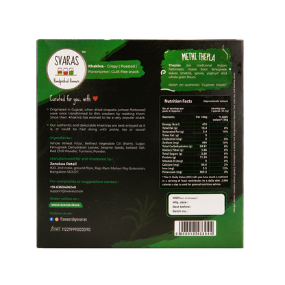 Svaras Methi Thepla Khakhra