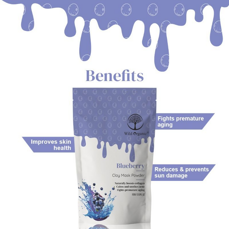 Wild Organic Blueberry Clay Mask Powder