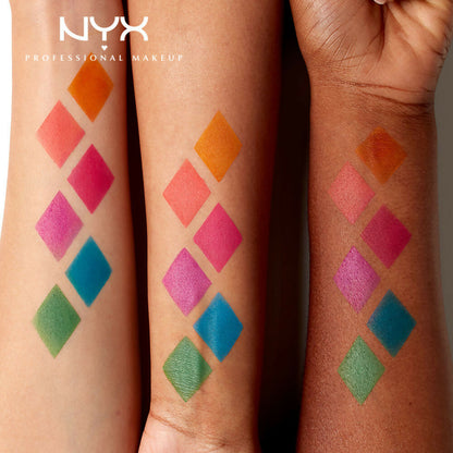 NYX Professional Makeup Ultimate Edit Petite 6 Color Shadow Palette Brights (1.2 gm Each)