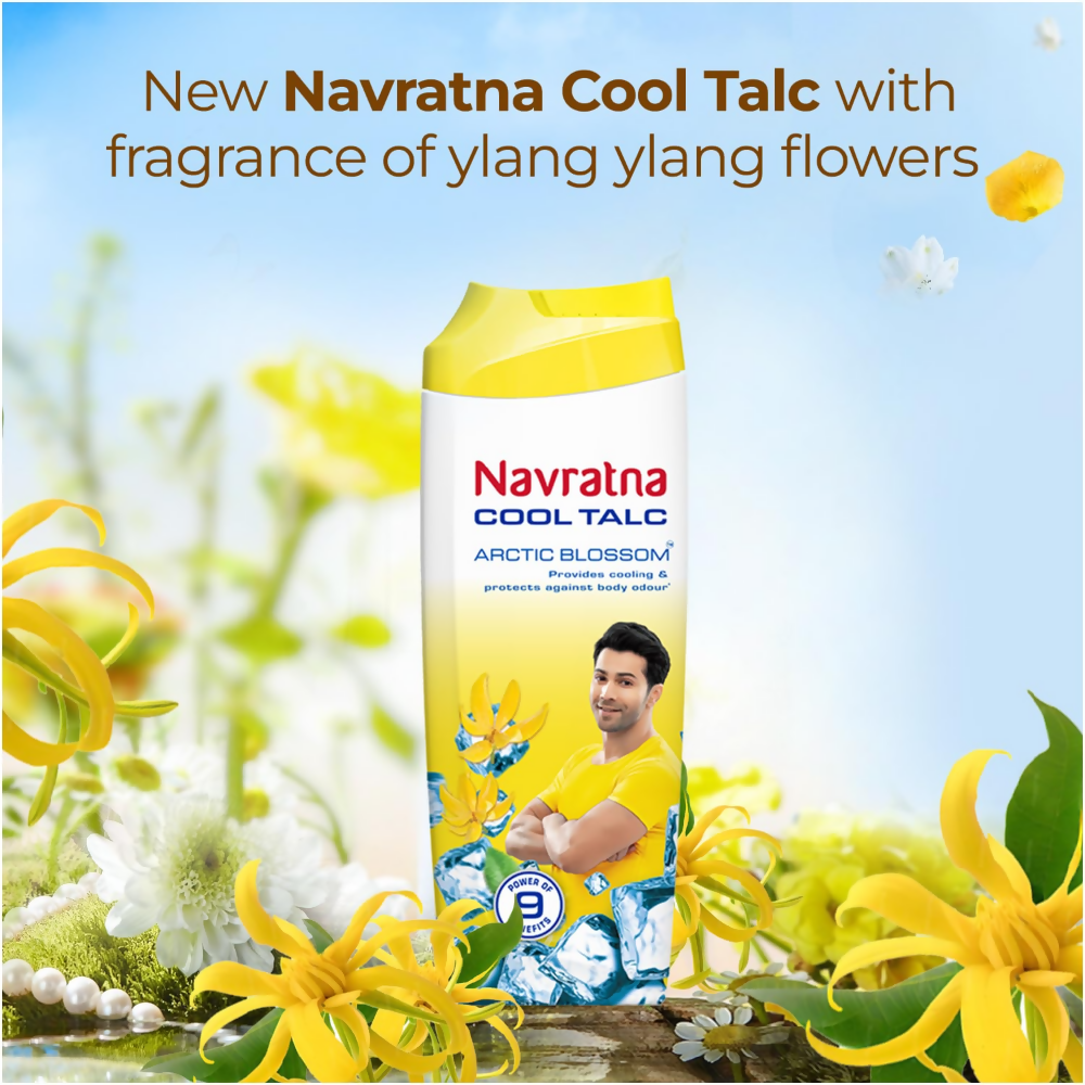 Navratna Cool Arctic Blossom Talc