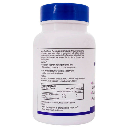 Buy Healthvit Grape Seed And Bilberry Capsules from DrMediCart, Ship from India to USA