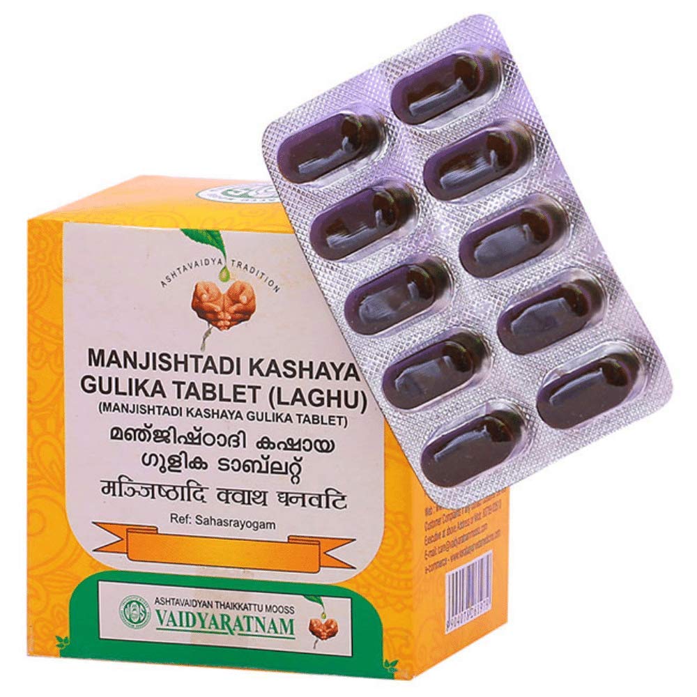Vaidyaratnam Manjishtadi Kashaya Gulika Tablet (Laghu) - Drmedicart