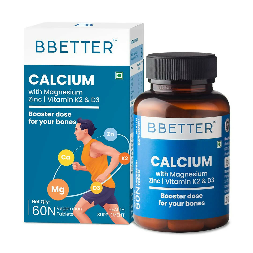 Buy BBETTER Calcium Magnesium Zinc Tablets with Vitamin D3 & K2 from DrMediCart, Ship from India to USA