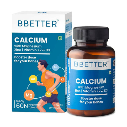 Buy BBETTER Calcium Magnesium Zinc Tablets with Vitamin D3 & K2 from DrMediCart, Ship from India to USA