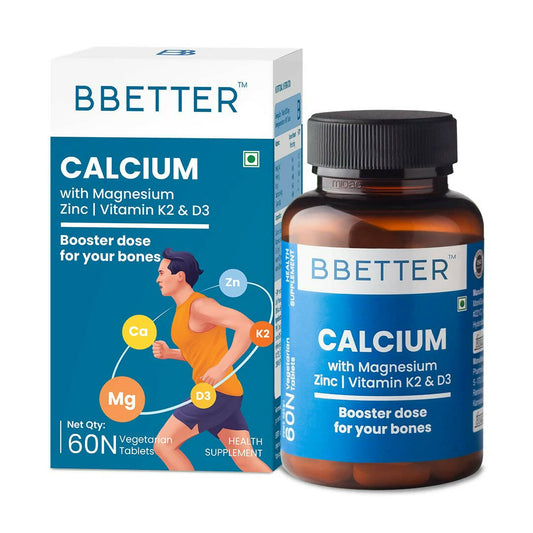 Buy BBETTER Calcium Magnesium Zinc Tablets with Vitamin D3 & K2 from DrMediCart, Ship from India to USA